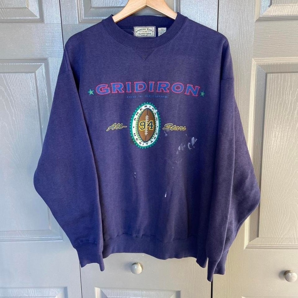 american eagle sweatshirt vtg sportswear size L flaws as shown